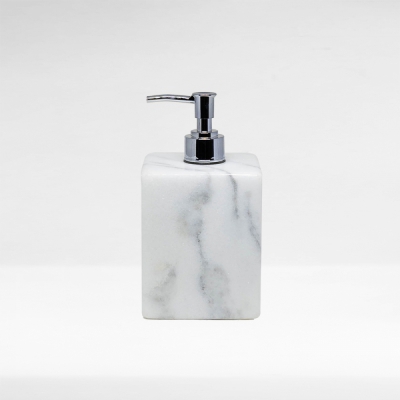 Porta Sabonete Square Mármore Branco Carrarinha