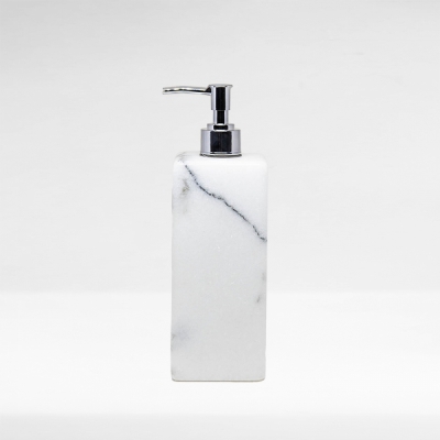 Porta Sabonete Slim Mármore Branco Carrarinha