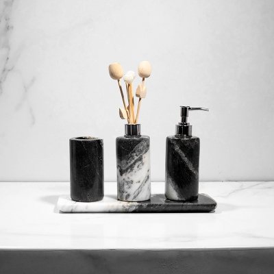 Kit Cilíndrico – Mármore Branco Moura